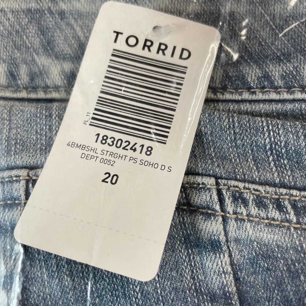Torrid NWT Bombshell Straight Premium Stretch High-Rise Soho Jean 20S Distressed - Picture 5 of 6